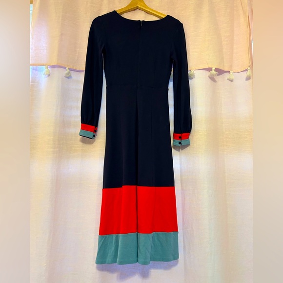 Boden Colorblock Maxi Dress (size: 2P) - Picture 3 of 5